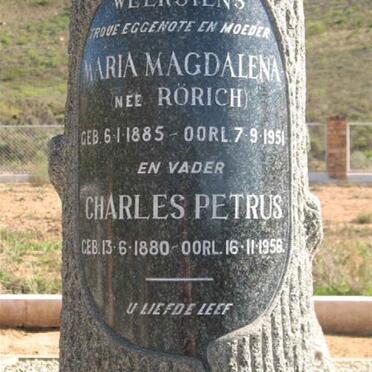 MALHERBE Charles Petrus 1880-1958 &amp; Maria Magdalena RORICH 1885-1951