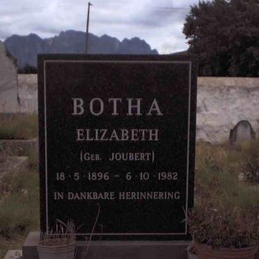 BOTHA Elizabeth nee JOUBERT 1896-1982