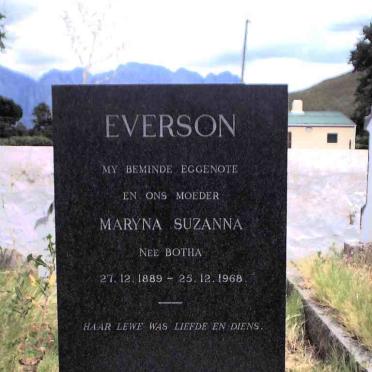 EVERSON Maryna Suzanne nee BOTHA 1889-1968