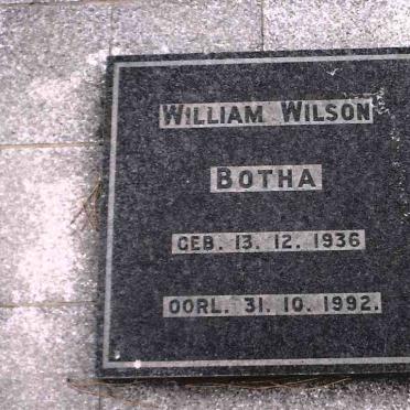 BOTHA William Wilson  1936-1992