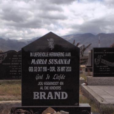 BRAND Maria Susanna 1918-2001