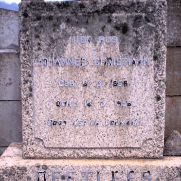 DEETLEFS Johannes Christiaan 1898-1956