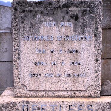 DEETLEFS Johannes Christiaan 1898-1956