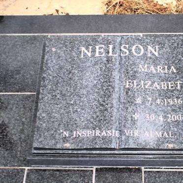 NELSON Maria Elizabeth 1936-2004