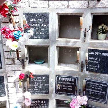 GERRITS Margaretha W.H. 1926-2010 :: MERWE Roelof Abraham, van der 1938-2013