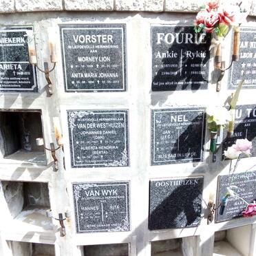 VORSTER Morney Lion 1929-2021 &amp; Anita Maria Johanna 1936-2010 :: FOURIE Ankie 1933-2015 &amp; Rykie 1936-2021