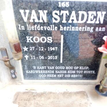 STADEN Koos, van 1947-2013