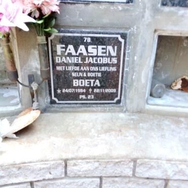 FAASEN Daniel Jacobus 1984-2009