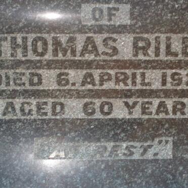RILEY Thomas -1926