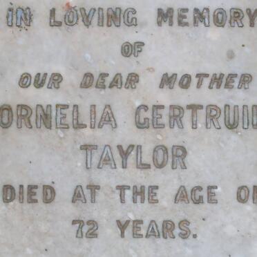 TAYLOR Cornelia Gertruida
