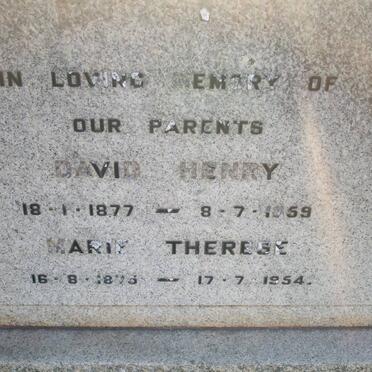 ? David Henry 1877-1959 &amp; Marie Therese 1875-1954