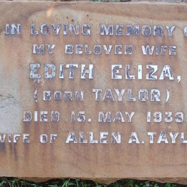 TAYLOR Edith Eliza nee TAYLOR -1939