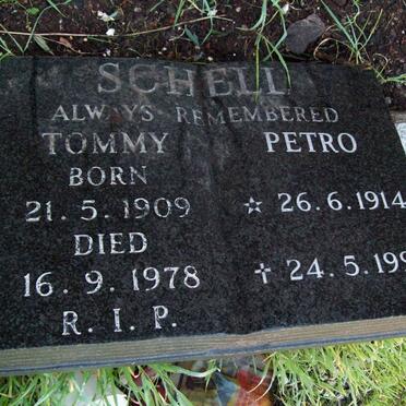 SCHELL Tommy 1909-1978 &amp; Petro 1914-1998