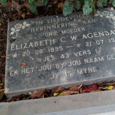 AGENBAG Elizabeth C.W. 1895-1986