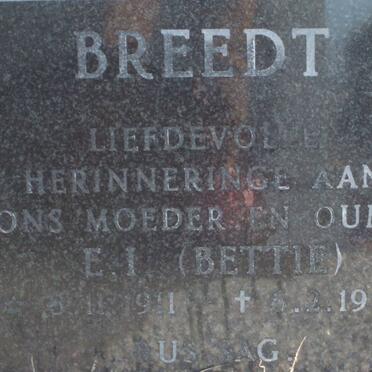 BREEDT E.I. 1911-1994