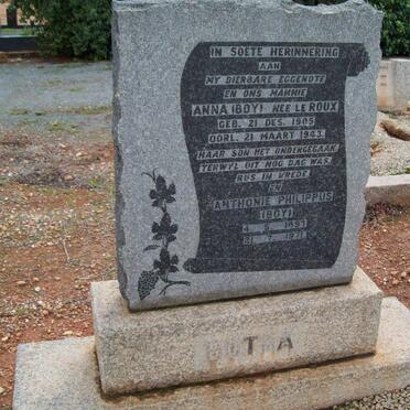 BOTMA Anthonie Philippus 1897-1971 &amp; Anna LE ROUX 1905-1943