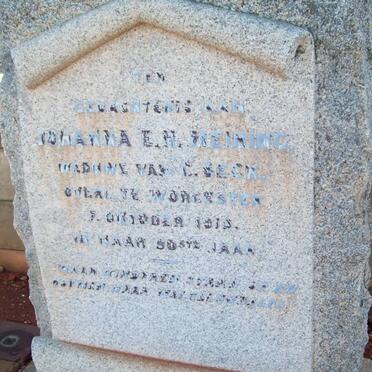 BECK Johanna E.M nee MEIRING -1918