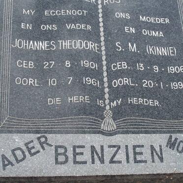 BENZIEN Johannes Theodore 1901-1961 &amp; S.M. 1906-1995