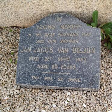 BILJON Jan Jacob, van -1957