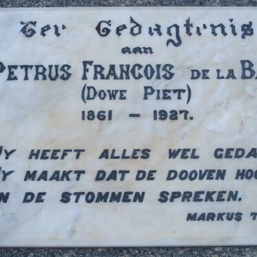 BAT Petrus Francois, de la 1861-1927