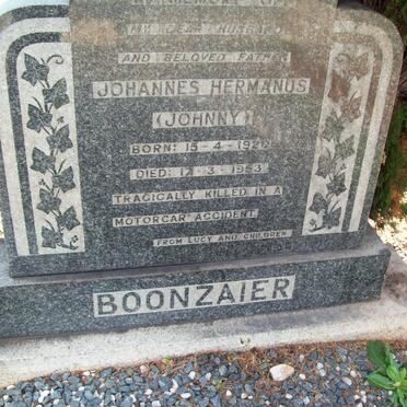 BOONZAIER Johannes Hermanus 1920-1953