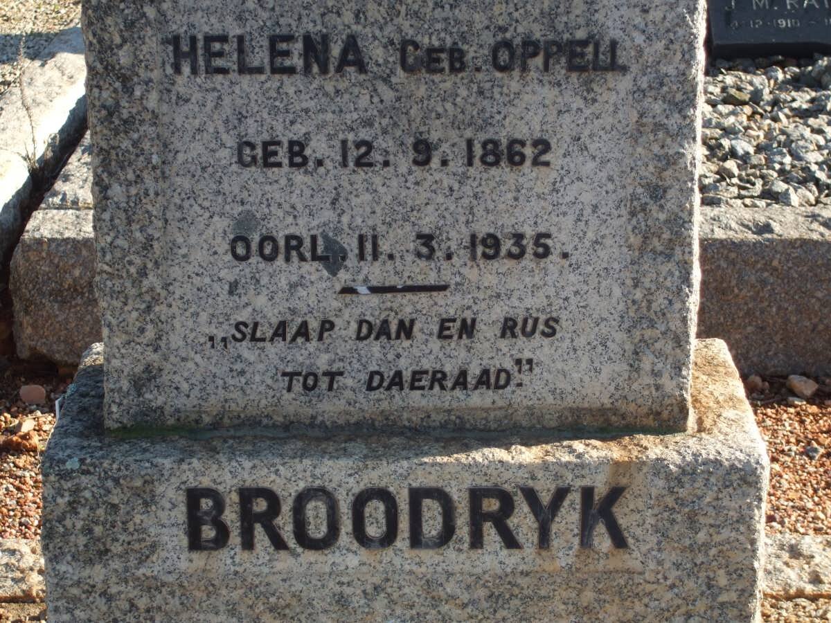 BROODRYK Helena nee OPPELL 1862-1935