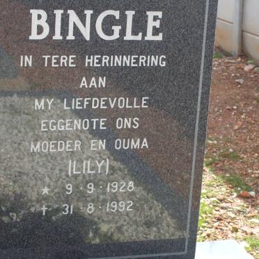 BINGLE Lily 1928-1992