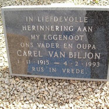 BILJON Carel, van 1915-1993