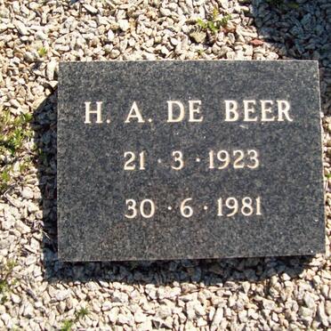 BEER H.A., de 1923-1981