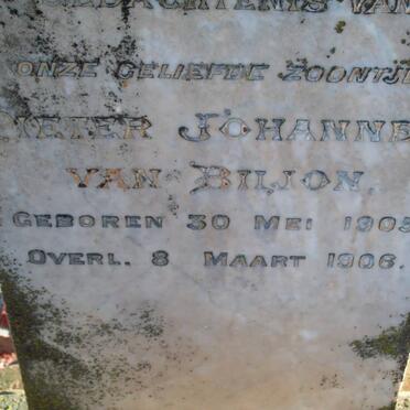 BILJON Pieter Johannes, van 1905-1906