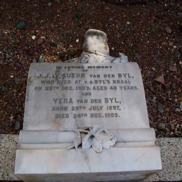 BYL J.J. le Sueur, van der -1903 :: VAN DER BYL  Vera 1897-1901