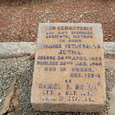 BOTHA Daniel S. 1886-1961 &amp; Johanna Petronella 1882-1944