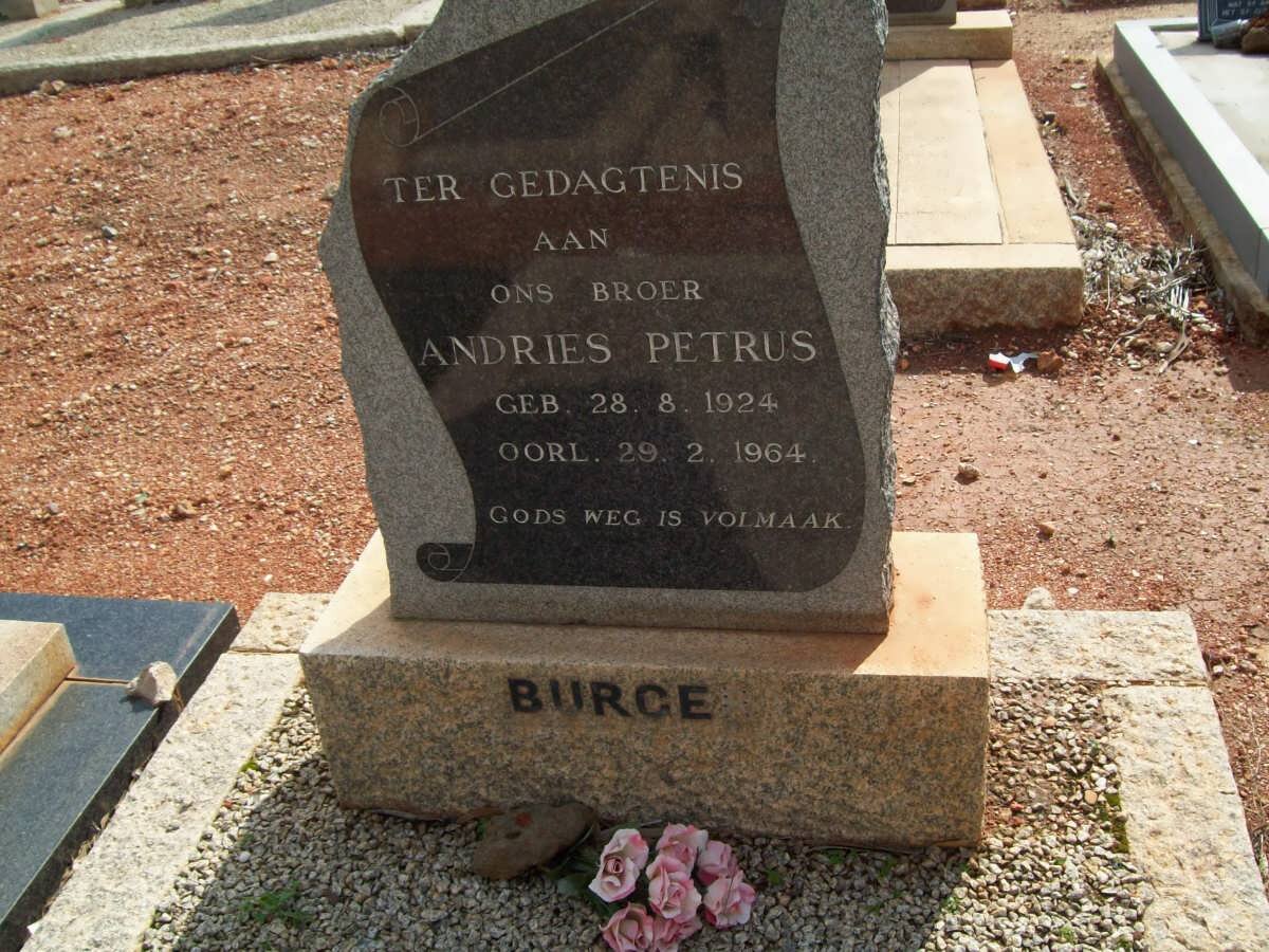 BURGER Andries Petrus 1924-1964