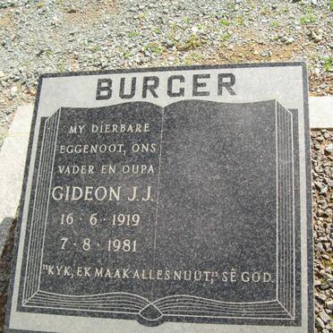 BURGER Gideon J.J. 1919-1981
