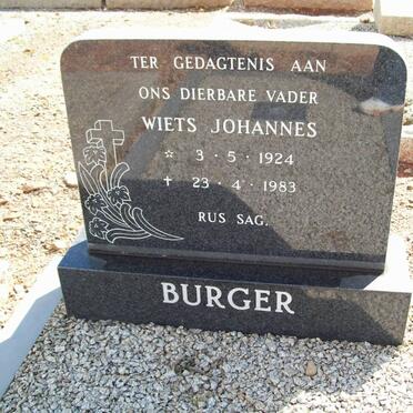 BURGER Wiets Johannes 1924-1983