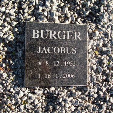 BURGER Jacobus 1952-2006