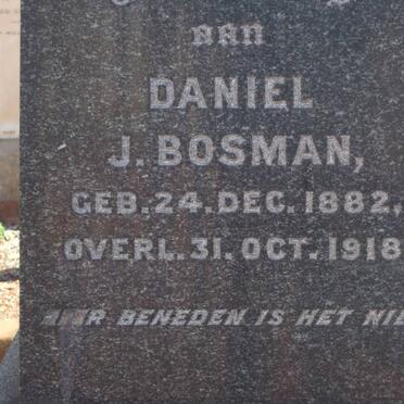 BOSMAN Daniel J. 1882-1918