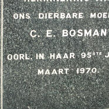 BOSMAN M.J. -1934 &amp; C.E. -1970