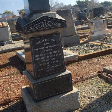 BOSMAN M.J. -1934 &amp; C.E. -1970