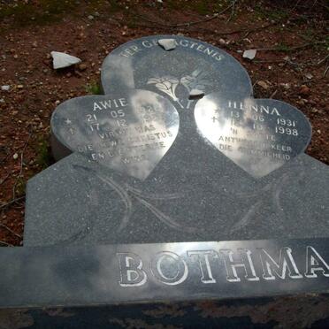 BOTHMA Awie 1928-1986 &amp; Henna 1931-1998