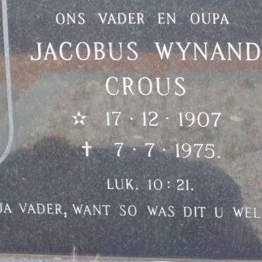 CROUS Jacobus Wynand 1907-1975