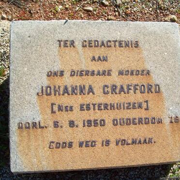 CRAFFORD Johanna nee ESTERHUIZEN -1950