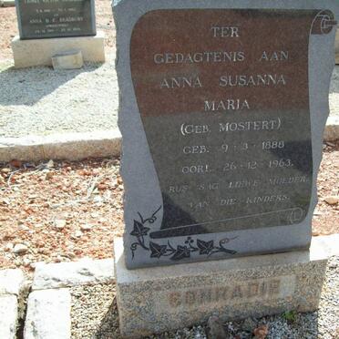 CONRADIE Anna Susanna Maria nee MOSTERT 1888-1963
