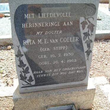 COLLER M.E., van nee STIPP 1930-1962