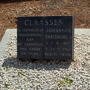 CLAASSEN Johannes Theodorus 1887-1960