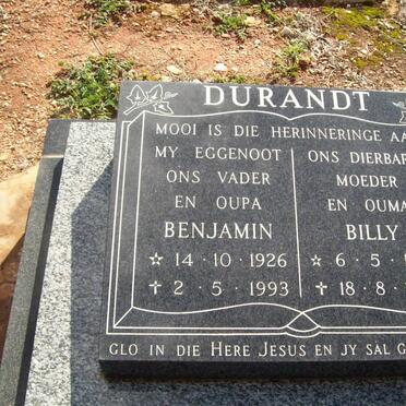 DURANDT Benjamin 1926-1993 &amp; Billy 1926-1999