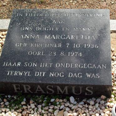 ERASMUS Anna Margaretha nee KIRCHNER 1936-1974