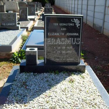 ERASMUS Elizabeth Johanna 1935-1992