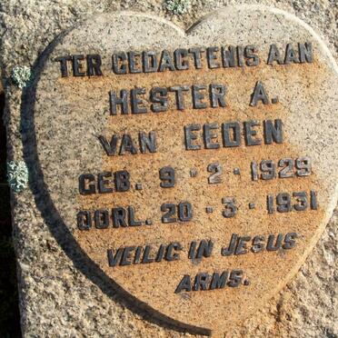 EEDEN Hester A., van 1929-1931