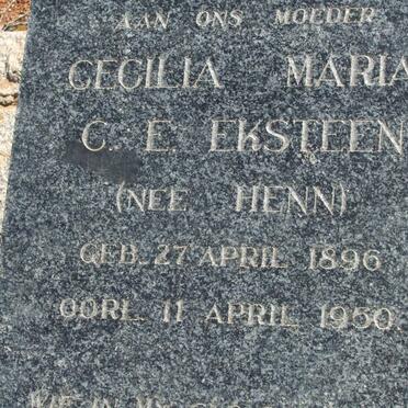 EKSTEEN Cecilia Maria C.E. nee HENN 1896-1950